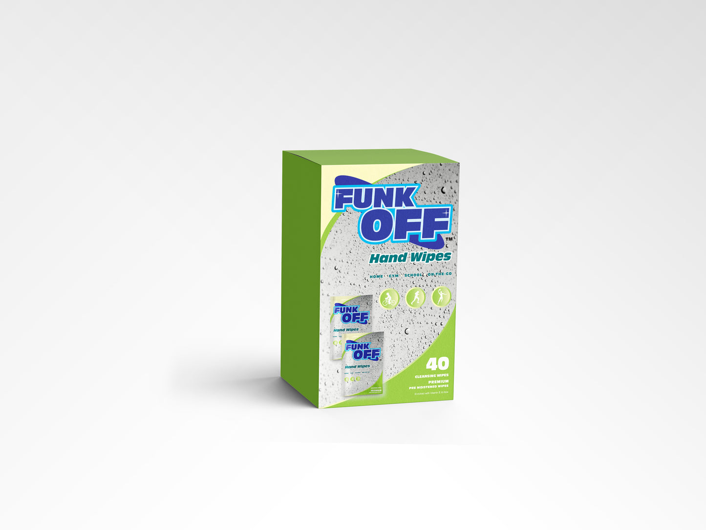 FUNK OFF! Hand Wipes, 40 Count Box